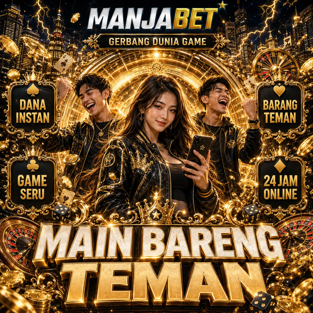 MANJABET - Gerbang Memasuki Dunia Game & Slot Dana Bersama Teman 